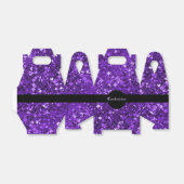 紫きらめくモザイク模様切妻用箱 フェイバーボックス (折り畳みなし)