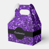 紫きらめくモザイク模様切妻用箱 フェイバーボックス (正面サイド)