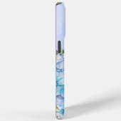 紫きらめくモダン青の水色フローラ Case-Mate iPhoneケース (裏面 / 右)