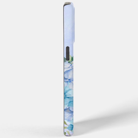 紫きらめくモダン青の水色フローラ Case-Mate iPhoneケース (裏面 / 右)