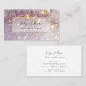 紫きらめく水彩名刺 名刺 (正面/裏面)