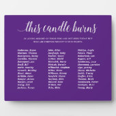 紫このロウソクはメモリにクラスの懇親会を燃やす フォトプラーク (正面)