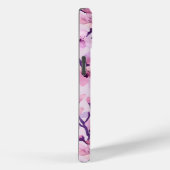 紫さくらんぼ花モノグラパーソナライズされたム Case-Mate iPhoneケース (裏面 / 右)