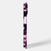 紫さくらんぼ花モノグラパーソナライズされたム Case-Mate iPhoneケース (裏面 / 右)