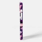 紫さくらんぼ花モノグラパーソナライズされたム Case-Mate iPhoneケース (裏面 / 左)