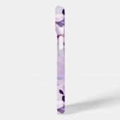 紫さくらんぼ花モノグラパーソナライズされたム Case-Mate iPhoneケース (裏面 / 左)