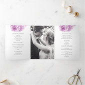 紫さくらんぼ花水彩三折プログラム 三つ折りプログラム (内部)