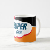 紫すごいと黄色の漫画漫画  コーヒーマグカップ (正面右)