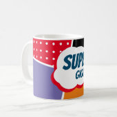 紫すごいと黄色の漫画漫画  コーヒーマグカップ (正面左)