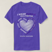 紫てんかん認識度製品子供てんかんA Tシャツ (デザイン正面)