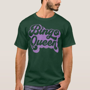 紫で呼び出し元またはプレイヤーのビンゴクイーン Tシャツ