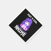 紫で本当にアニメが大好きな女の子 スタンダードカクテルナプキン (角)