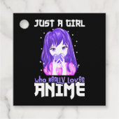 紫で本当にアニメが大好きな女の子 フェイバータグ (正面)