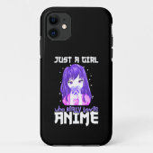 紫で本当にアニメが大好きな女の子 Case-Mate iPhoneケース (裏面)