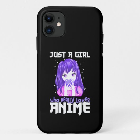 紫で本当にアニメが大好きな女の子 Case-Mate iPhoneケース (裏面)