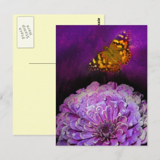 紫で ポストカード (正面/裏面)