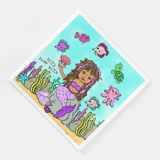 紫とかわいらしピンクのエスニック人魚誕生日 (コーナー)