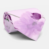 紫とかわいらしマーブピンクの春野花 ネクタイ (ロール)