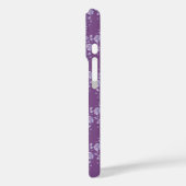 紫とかわいらし薄紫フローラモノグラム Case-Mate iPhoneケース (裏面 / 左)