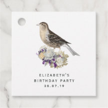 紫とアイボリーのフローラバードダマスク