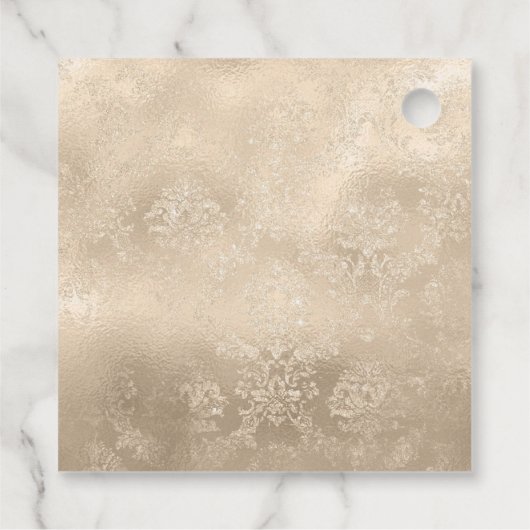 紫とアイボリーのフローラバードダマスク フェイバータグ (裏面)