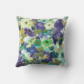 紫とアクアのフローラ枕 クッション (裏面)