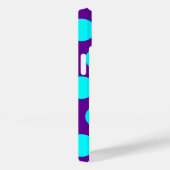 紫とアクアの水玉模様 Case-Mate iPhoneケース (裏面 / 右)