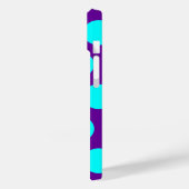 紫とアクアの水玉模様 Case-Mate iPhoneケース (裏面 / 左)