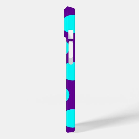 紫とアクアの水玉模様 Case-Mate iPhoneケース (裏面 / 左)