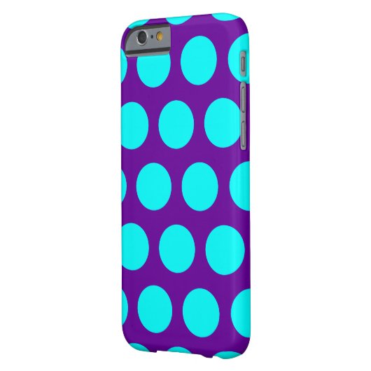 紫とアクアの水玉模様 Case-Mate iPhoneケース (裏面左)