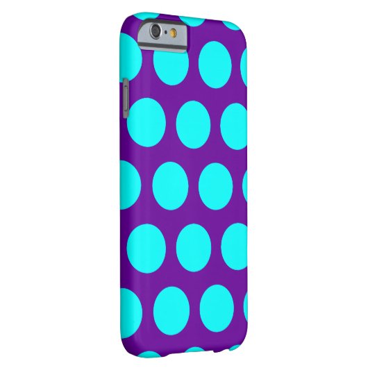 紫とアクアの水玉模様 Case-Mate iPhoneケース (裏面/右)