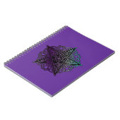 紫とアクアの複雑な星形五角形 ノートブック (左側)