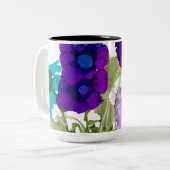 紫とアクアコーヒーマグ ツートーンマグカップ (正面左)