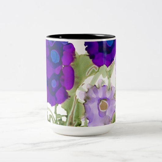紫とアクアコーヒーマグ ツートーンマグカップ (中央)