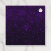 紫とエレガントピンクのバウブルズメリークリスマス フェイバータグ (裏面)