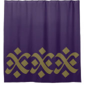 紫とエレガント濃いベージュ シャワーカーテン (正面)