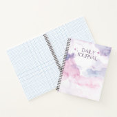 紫とエレガント白のノートブックカバーデザイン ノートブック (内部)