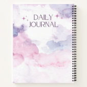 紫とエレガント白のノートブックカバーデザイン ノートブック (裏面)