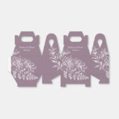 紫とエレガント白のフローラの特典ボックス フェイバーボックス (折り畳みなし)