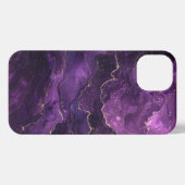 紫とエレガント金ゴールドの電話ケース女の子 iPhoneケース (裏面横)