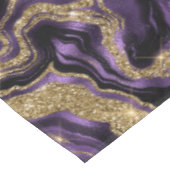 紫とエレガント金ゴールドグリッター瑪瑙パターン テーブルクロス (アングル)