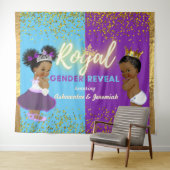 紫とエレガント青を明らかに王室のするアフリカの性別 タペストリー (インサイチュ(横))