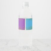 紫とエレガント青を明らかに王室のするアフリカの性別 ペットボトルラベル (裏面)