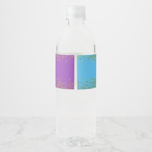 紫とエレガント青を明らかに王室のするアフリカの性別 ペットボトルラベル (裏面)