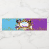 紫とエレガント青を明らかに王室のするアフリカの性別 ペットボトルラベル (シングルラベル)