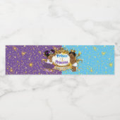 紫とエレガント青を明らかに王室のするアフリカの性別 ペットボトルラベル (シングルラベル)