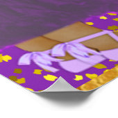 紫とエレガント青を明らかに王室のするアフリカの性別 ポスター (角)