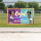 紫とエレガント青を明らかに王室のするアフリカの性別 横断幕 (インサイチュ)