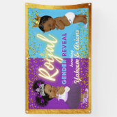 紫とエレガント青を明らかに王室のするアフリカの性別 横断幕 (縦)