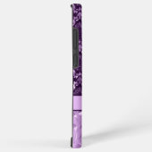 紫とエレガント黒のフローラの減衰及び渦巻 SAMSUNG GALAXYケース (右側面)